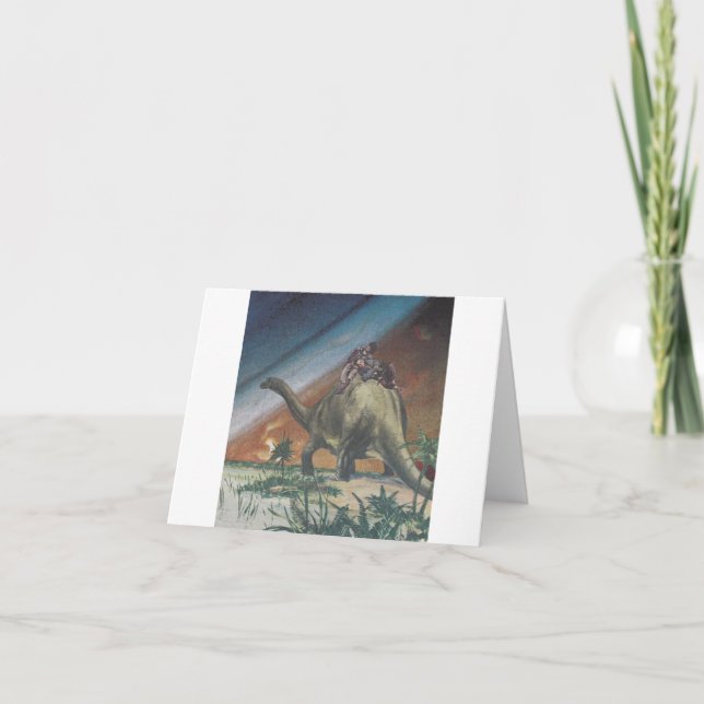 Cartão Sesta do dinossauro - (Frente)