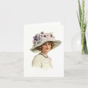 Cartão Set of Vintage Millinery Notecards (1)