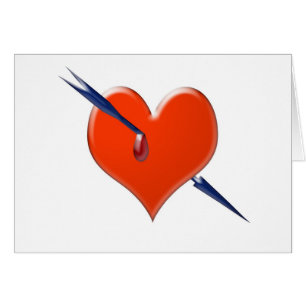 Cartão Seta através do coração
