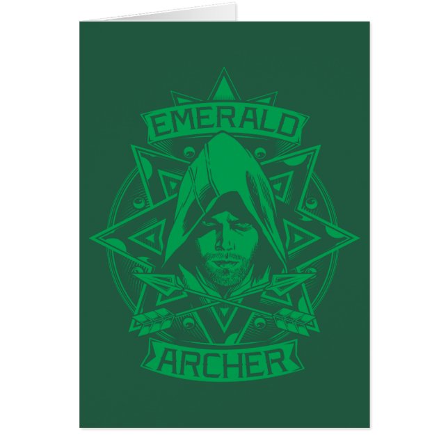 Cartão Seta | Gráfico Emerald Archer (Frente)