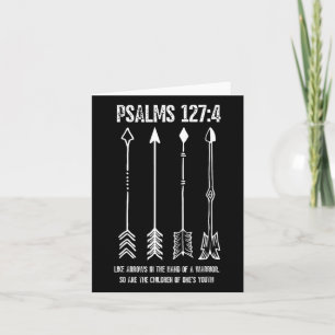 Cartão Setas Elevadoras Salm 127;4 Cristão-Dia de as mães