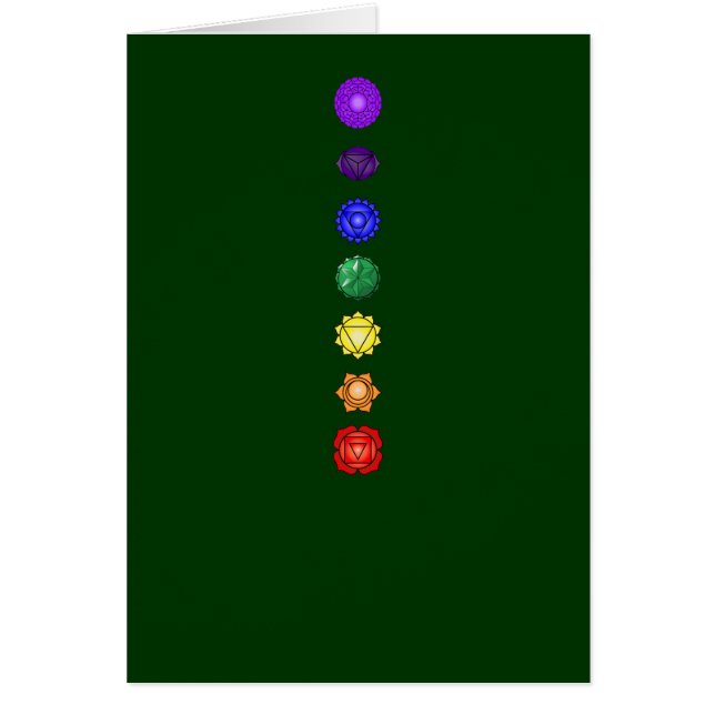 Cartão Sete chakras verticais (Frente)