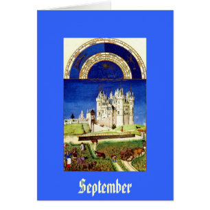 Cartão Setembro - Tres Riches Heures du Duc de Berry