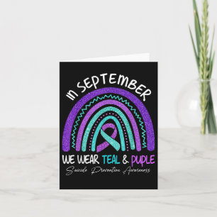 Cartão Setembro Vestimos Teal & Suicídio Roxo Impede