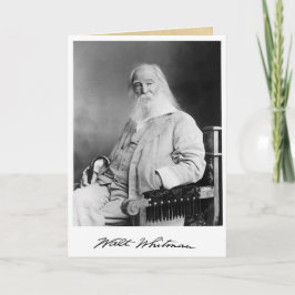Cartão "Setenta anos" Walt Whitman 70 Aniversário