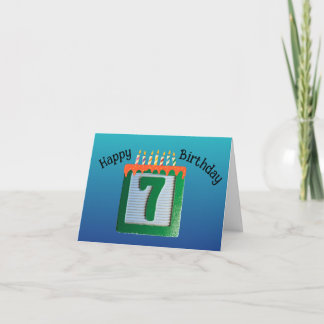 Cartão Sétimo Aniversário