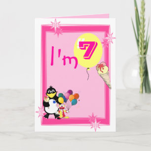 Cartão Sétimo Aniversário