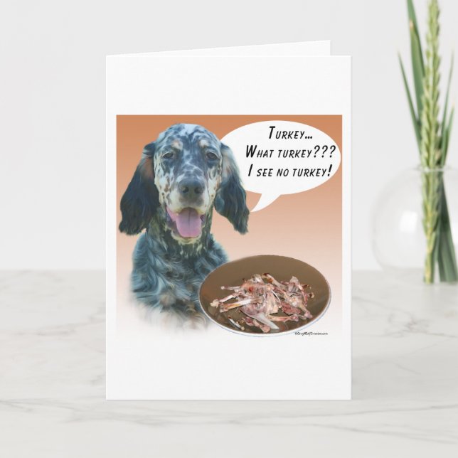 Cartão Setter inglês Turquia (Frente)