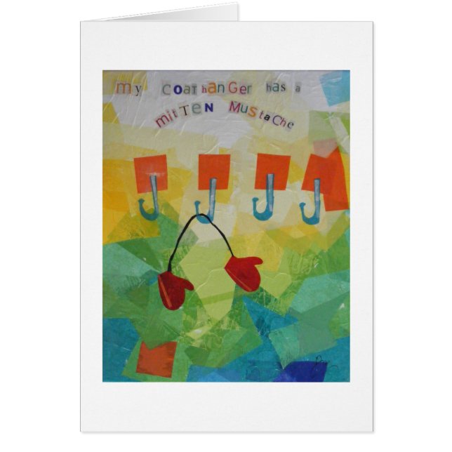 Cartão Seu Coathanger tem um bigode do mitene (Frente)