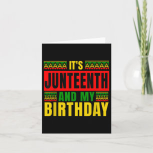 Cartão Seu Décimo Junho e Meu Aniversário, África America