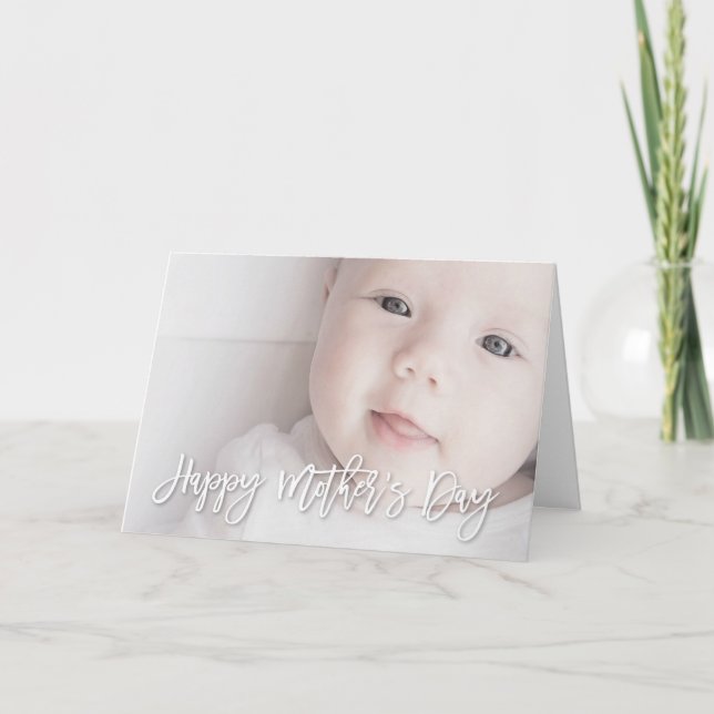 Cartão Seu Dia de as mães de Fotografias Amor (Frente)