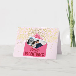 Cartão Seu Dia de os namorados de fotos primeiro beije pa