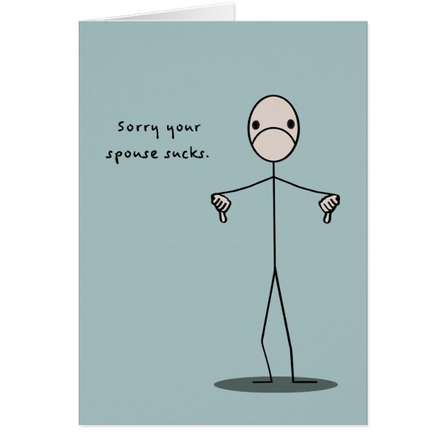 Cartão Seu esposo suga (Frente)