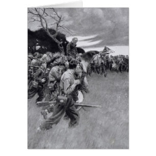 Cartão Seu exército quebrou acima weeping e sobbing