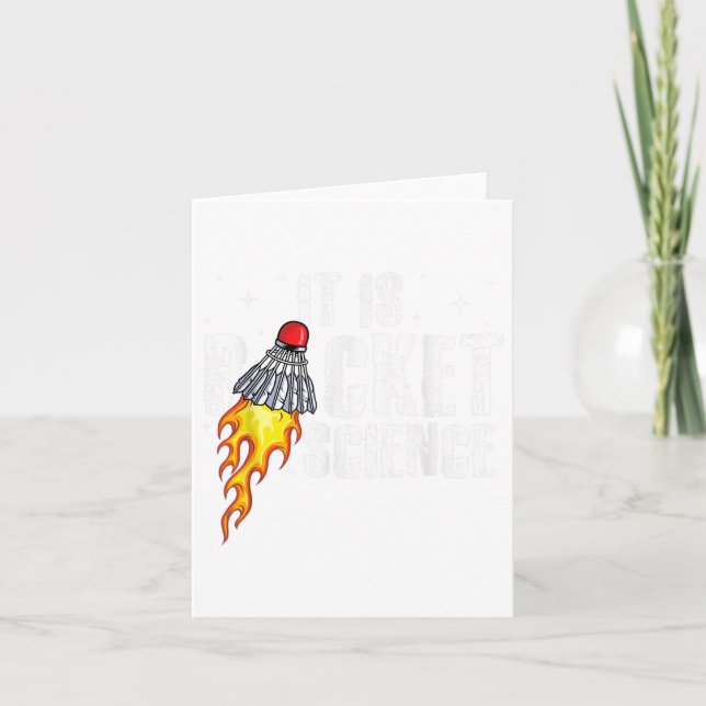 Cartão Seu Jogador de Badminton Gráfico de Ciências em Ra (Frente)