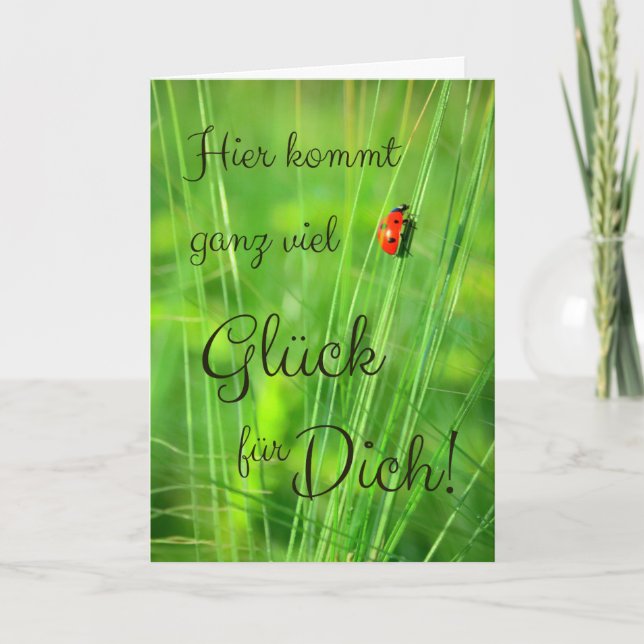 Cartão Seu kommt ganz viel Glück für Dich! (Frente)