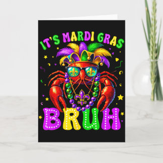 Cartão Seu Mardi Gras Bruh Roupa Divertida de Lagostim Me