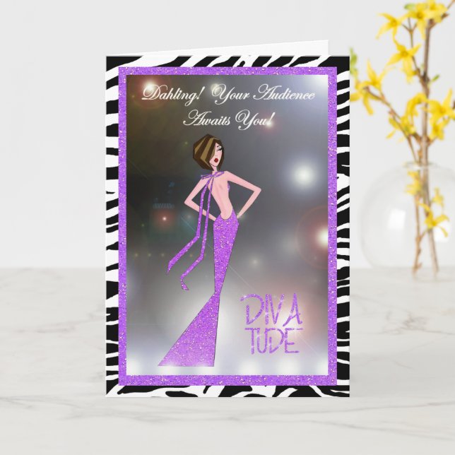 Cartão Seu Público Te Espera, Dahling! Placa (Flor Amarela)