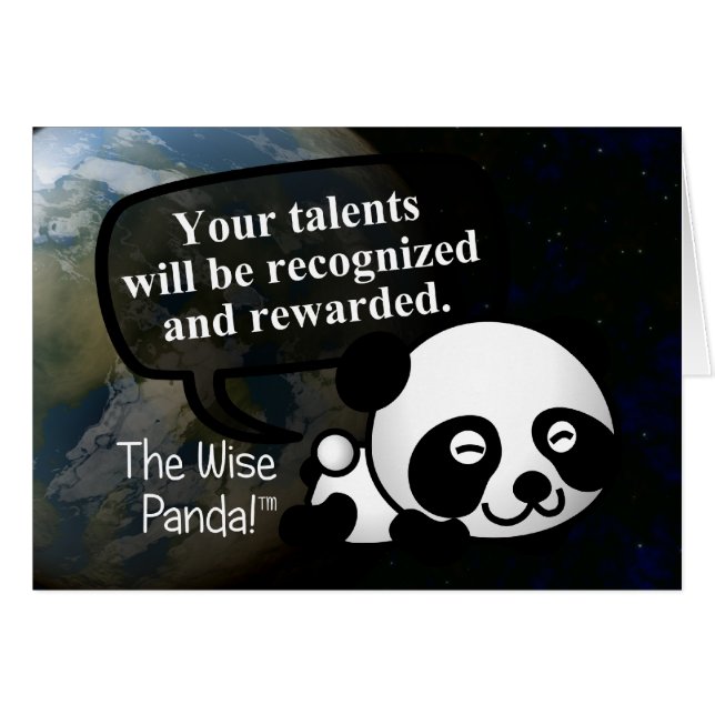 Cartão Seu talento será reconhecido e recompensado (Frente Horizontal)