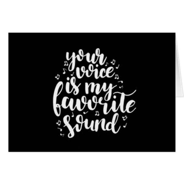 CARTÃO SEU *VOICE* É MEU AMOR ANIVERÁRIO DE SOM FAVORITO (Frente Horizontal)