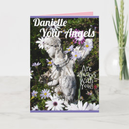 Cartão Seus anjos estão sempre com sua flor