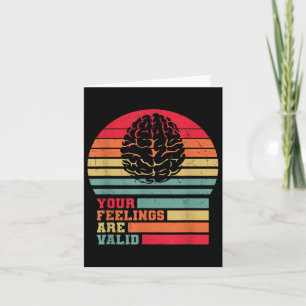Cartão Seus Sentimentos São Válidos Vintage Mental Health
