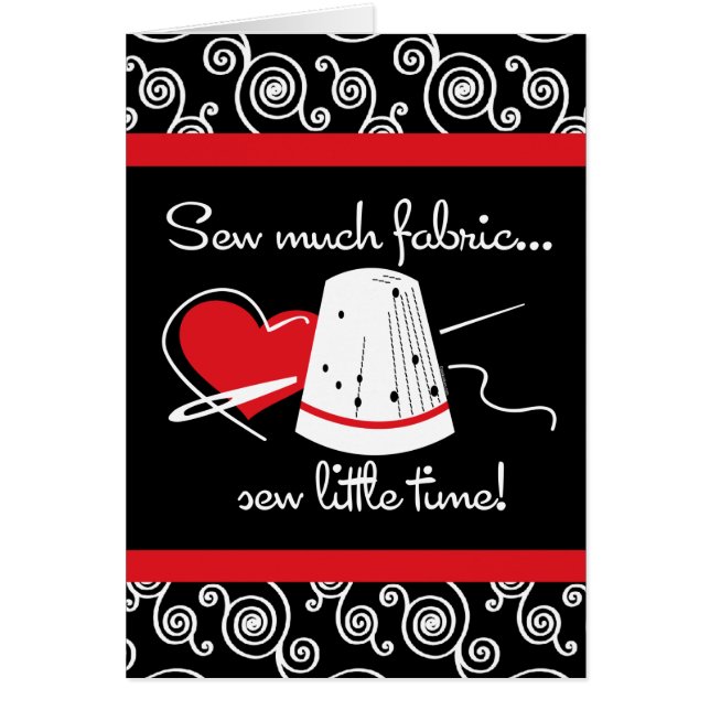 Cartão Sew muito tecido (Frente)