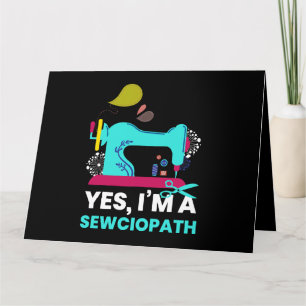 Cartão Sewciopath I Sewing Agulha Embroideral Tailor