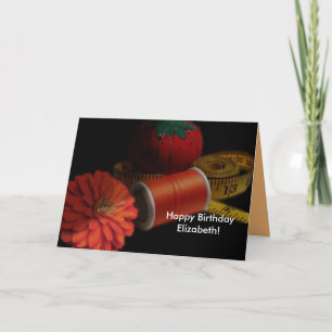Cartão Sewing Supplies Birthday