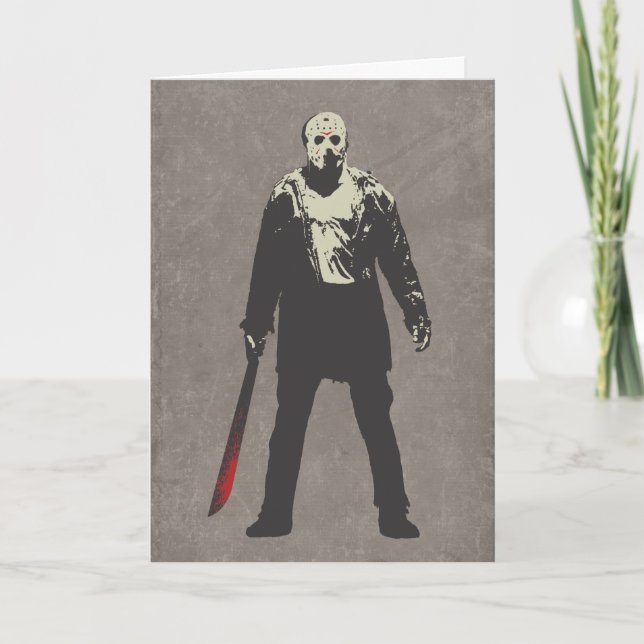 Cartão Sexta-feira, 13 | Jason Voorhees Caracter Art (Frente)