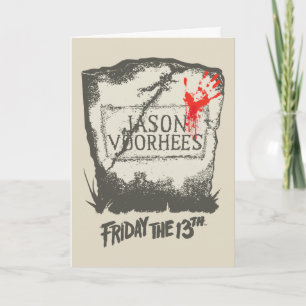 Cartão Sexta-feira, 13   Jason Voorhees Headstone
