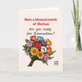 Cartão Shaban - Holy Month Blessings - Bouquet