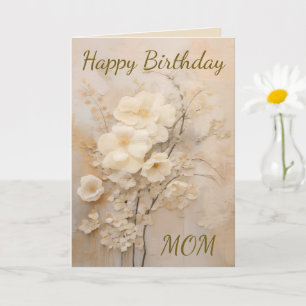 Cartão Shabby Chic Feliz Aniversário Renda Não Me Esqueça
