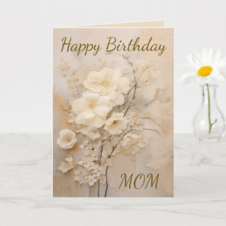 Cartão Shabby Chic Feliz Aniversário Renda Não Me Esqueça