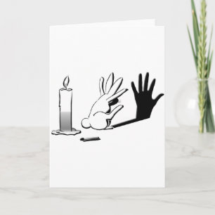 Cartão Shadow Rabbit por LightIllusions.com