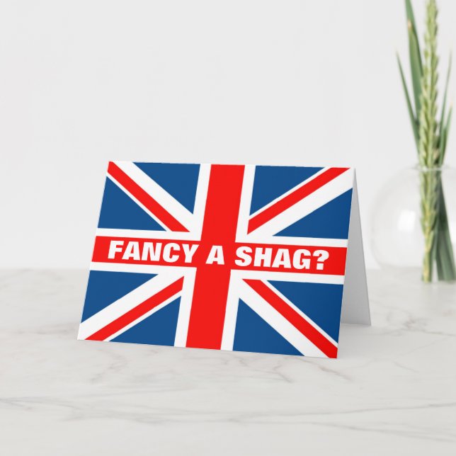 Cartão Shag de Union Jack (Frente)