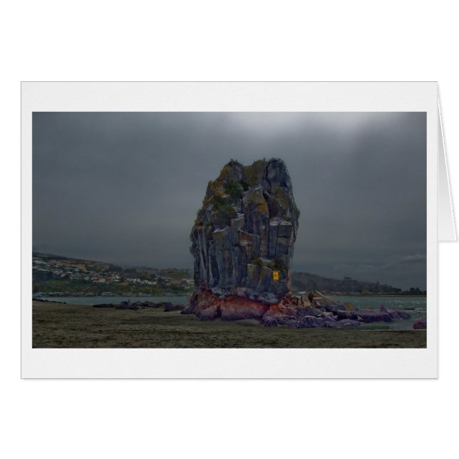 Cartão Shag Rock, Sumner, ChristChurch, Nova Zelândia (Frente Horizontal)