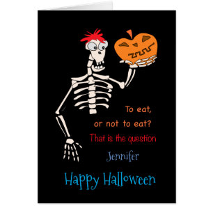 Cartão Shakespeare no Halloween