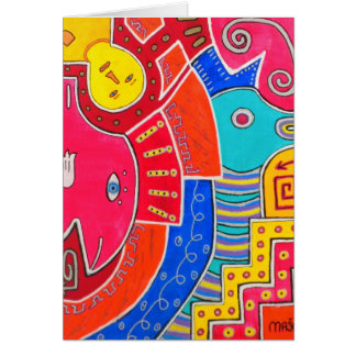 Cartão Shaman do pássaro