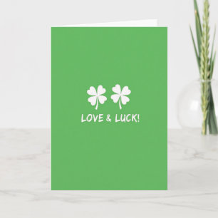 Cartão Shamrock de Amor e Sorte