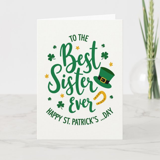 Cartão Shamrock Sister St Patricks Card (Frente)