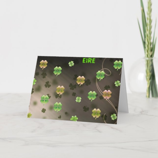 Cartão Shamrocks Irlandês (Frente)