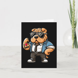 Cartão Shar Pei I Adoro Tatuagem De Cachorro Engraçado Pa