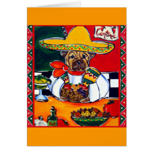 Cartão Shar-Pei México Chef