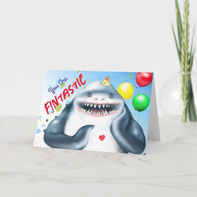Cartão Shark Happy Birthday (Frente)
