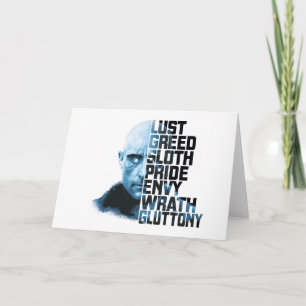 Cartão SHAZAM! pecados mortais do Dr. Sivana sete de
