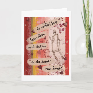 Cartão She Drew New Lines Card