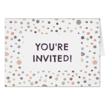 Shea Confetti Watercolor Dots Birthday Invite