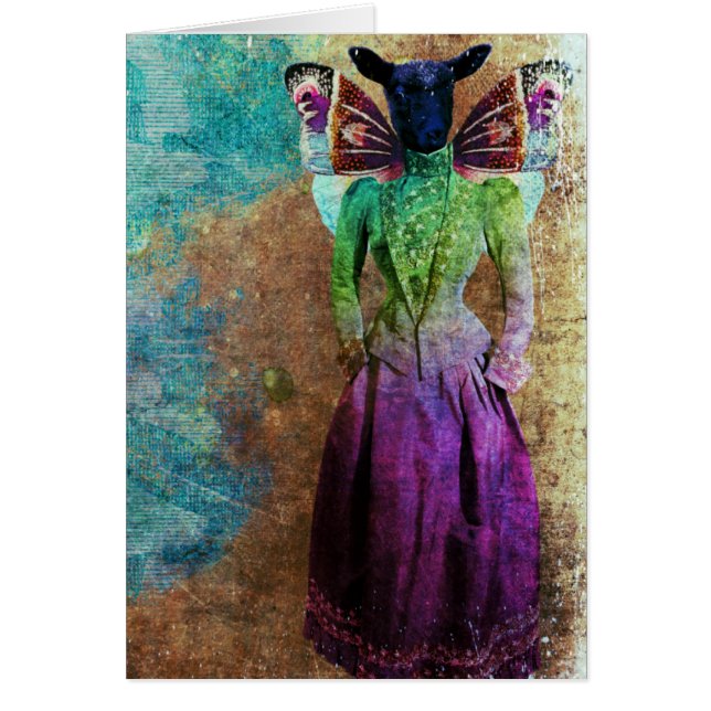 Cartão Sheep Zetti Collage (Frente)