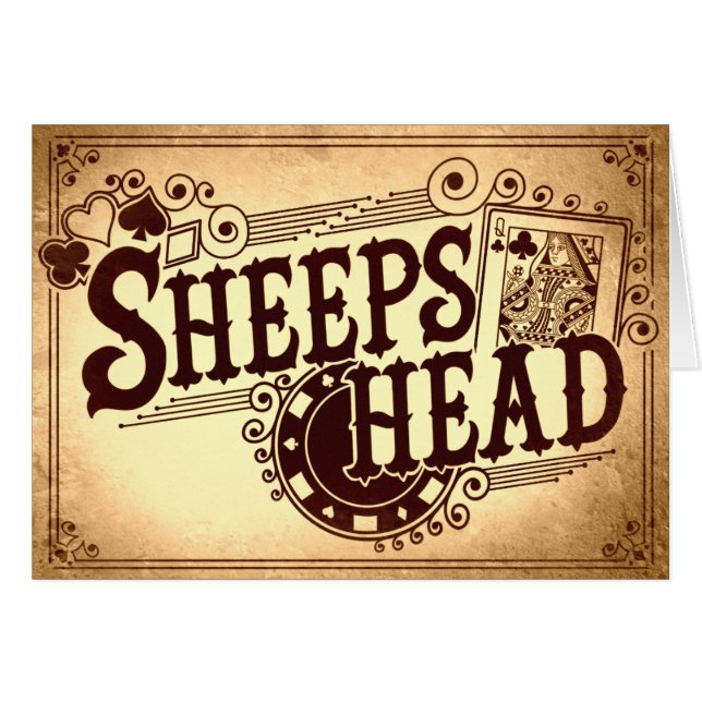 Cartão Sheepshead (Frente Horizontal)